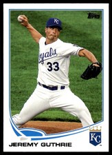 Jeremy Guthrie 2013 Topps Royals #KCR12 Royals MLB READ FREE SHIP AutographDen