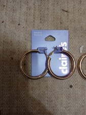 Bulk Lot Of 3 Claire's Jewelry Gold Hoop Earrings MSRP 7.99 Each. NWT.