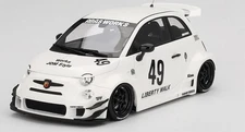 LB-WORKS x Abas Works Abarth 595 Gara White in 1:18 scale by Topspeed