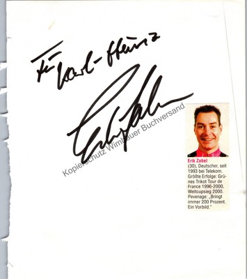 Original Autogramm Erik Zabel Radsport T Mobile /// Autogramm Autograph s 335362