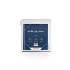 Luxurious 600 TC Cotton Linen Split Cal King Sheet Set White Wrinkle Resistant