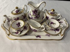Hammersley Bone China 'Victorian Violets' Miniature Tea Set