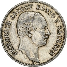 [#1116213] Coin, German States, SAXONY-ALBERTINE, Friedrich August III, 2 Mark,