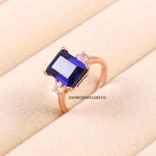Blue Sapphire Ring, Engagement Ring, Sapphire Jewelry, Lab Created Sapphire