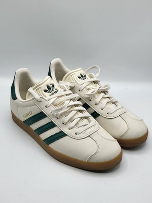 XK - Adidas Sneaker Gazelle gebrochen weiß grüne Streifen Gummisohle Gr. 38
