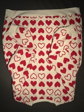 White  Red Heart Print Crewneck Long Sleeve Sweatshirt Girls Size XLX 18 