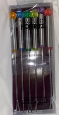 new! Hoffritz pack of 6 Stainless Steel Fondue forks Set replacement color top
