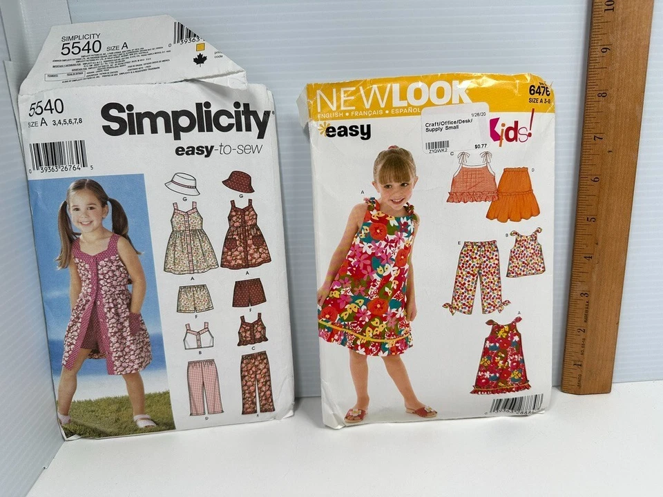 1 1 Girls Toddler McCalls's Simplicity Sewing Patterns CUT Sz 2-8 Child - Image 2 of 4