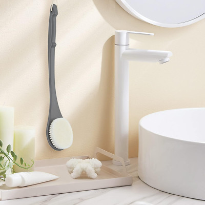 Back Scrubber Body Brush With 17'' Long Handle Shower Bathroom Accessories Decor