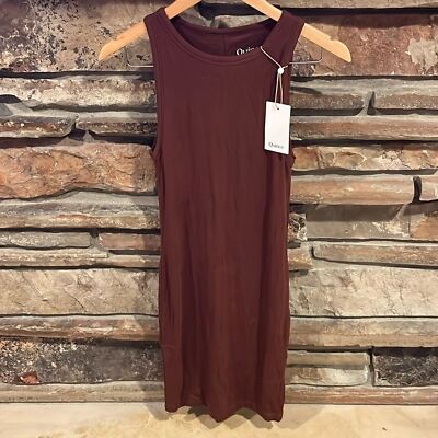 tencel rib knit sleeveless dress Tencel Rib Knit Tank Midi Dress in Carbon Grey