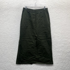 Vintage Maxi Skirt 14 XL Army Green Boho Fairy Grunge Whimsigoth Cyber Cargo