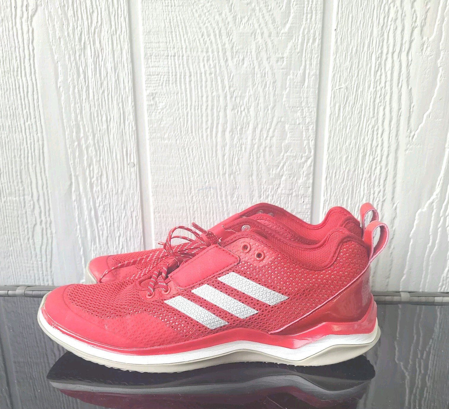 SAOLA Scarpe da corsa Adidas Speed Trainer 3.0 Q16542 rosse sneakers taglia 10 5