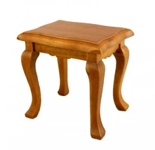 Dolls House Walnut Side Lamp Table Victorian Miniature Living Room Furniture