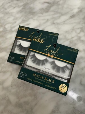 KISS Lash Couture ''Matte Silk'' Faux Mink Collection False Eyelashes 2 PK