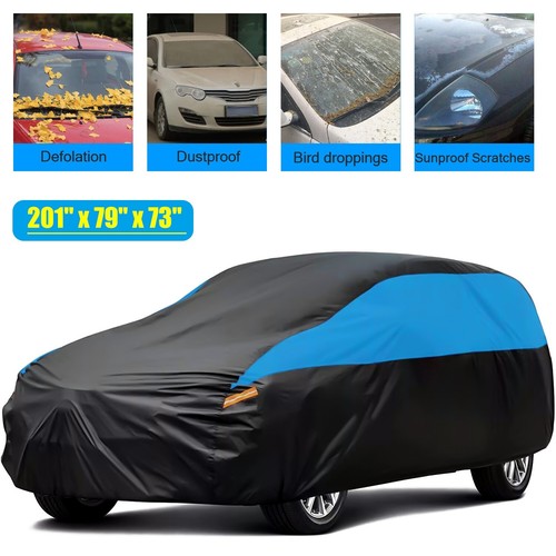 Outdoor Full Car Cover – Waterproof UV Snow Protection – 210D Black – Universal Fit For Sedan – Gearzaar - View #2