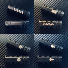 5/8x24 Engraved Aggressive Muzzle Brake For .308 - Recoil Reduction
