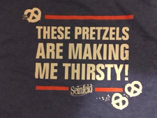 BROOKLYN CYCLONES BC SEINFELD NIGHT T-SHIRT OFFICIAL ADULT XL PRETZELS NEW