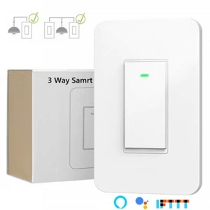 Commutateur de lumière intelligent 3 Bien sûr. WiFi Commutateur de lumière monopolaire ou 3-Way Interrupteur Alexa