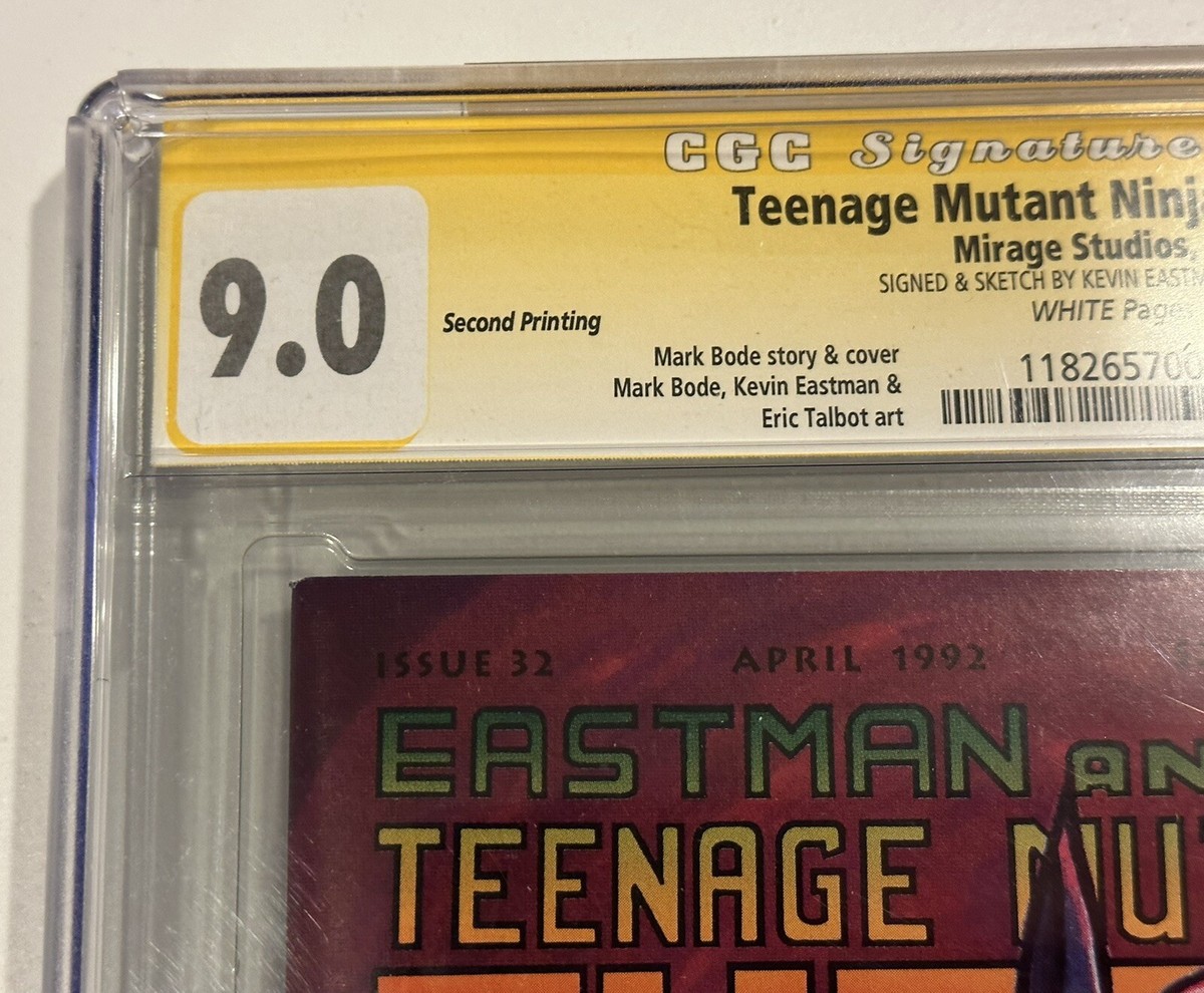 TMNT #32 CGC 9.0 SS Eastman 1st Full Color Signed & Sketch 2nd