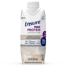 Batido nutricional Ensure Max Protein 11 oz cada vainilla francesa 4ct
