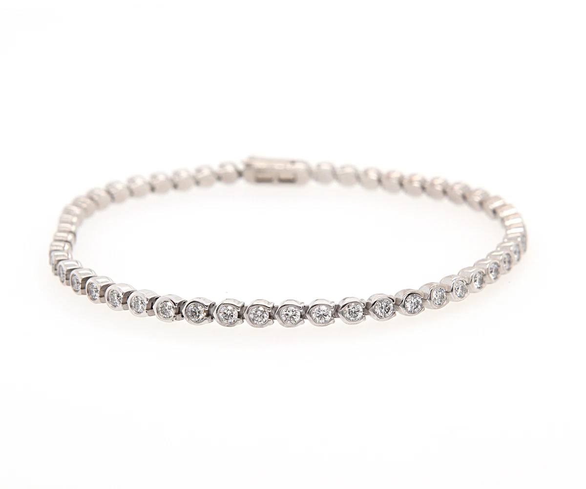 White Gold Tennis Bracelet – Meira T Boutique