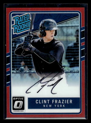 2017 Donruss Optic #RRS-CL Clint Frazier 28/35 Auto Rated Rookies Signatures Red