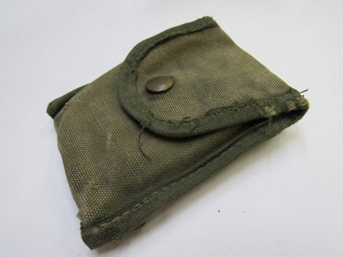 Vietnam Era US M1956 First Aid Compass Pouch Case Canvas Modified
