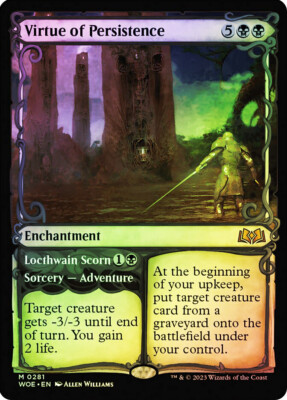 MTG オンスロート　山　foil 英語20枚　値下げ MTG FOIL Virtue of Persistence // Locthwain Scorn Showcase - Wilds
