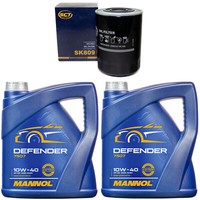 MotoröL Set Mannol 10W-40 API SN 8 Liter + ÖLfilter FüR Renault Laguna I Espace