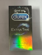 Durex Extra Time Long Lasting Condoms for Men - 10 Count Pack of 3