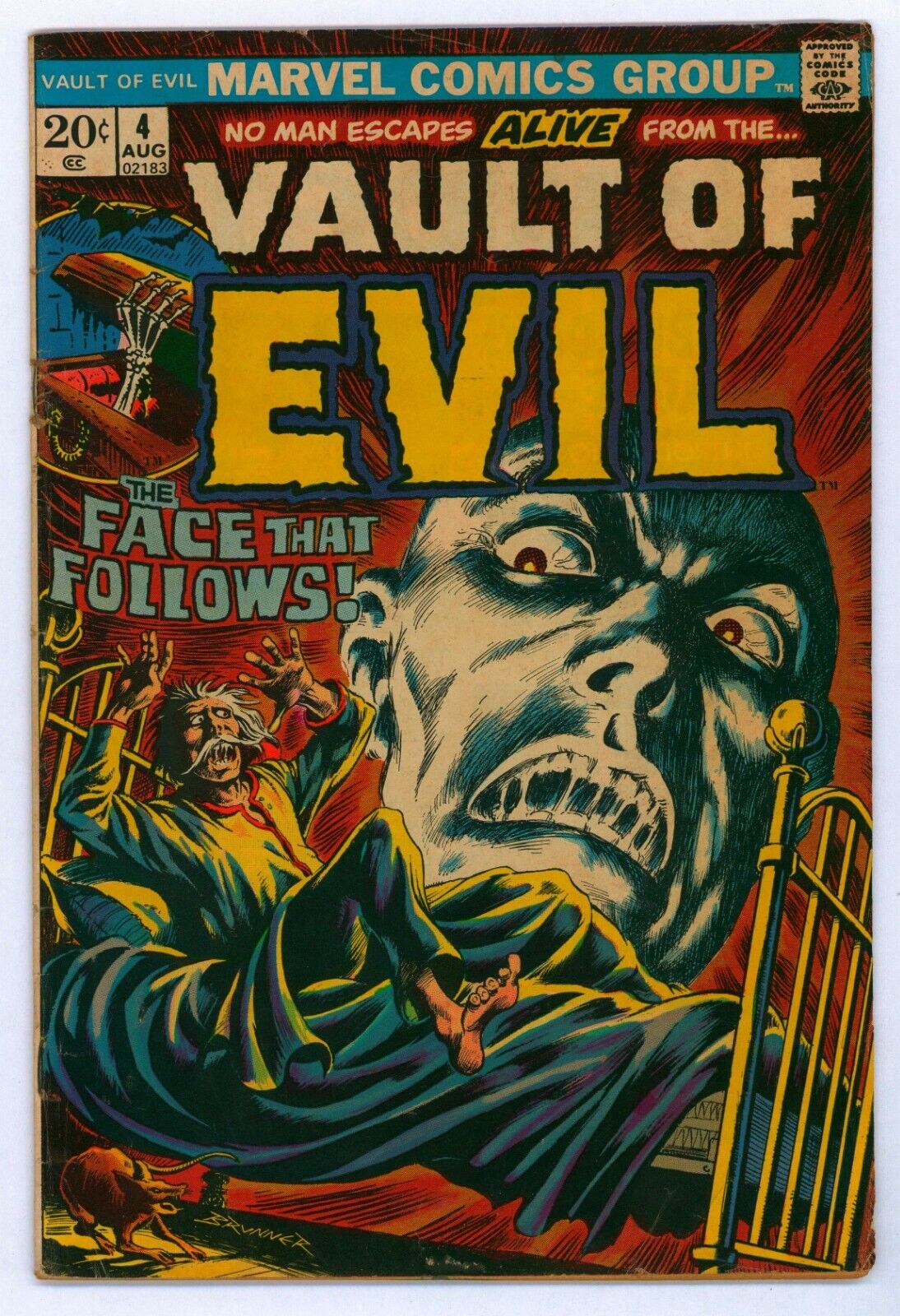 Vault of Evil #4 VG+ 4.5 Frank Brunner cover art Marvel 1973