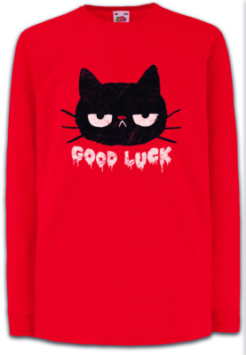 Cat Good Luck Kinder Langarm T-Shirt meow cats cat Love Fun Addiction Addicted