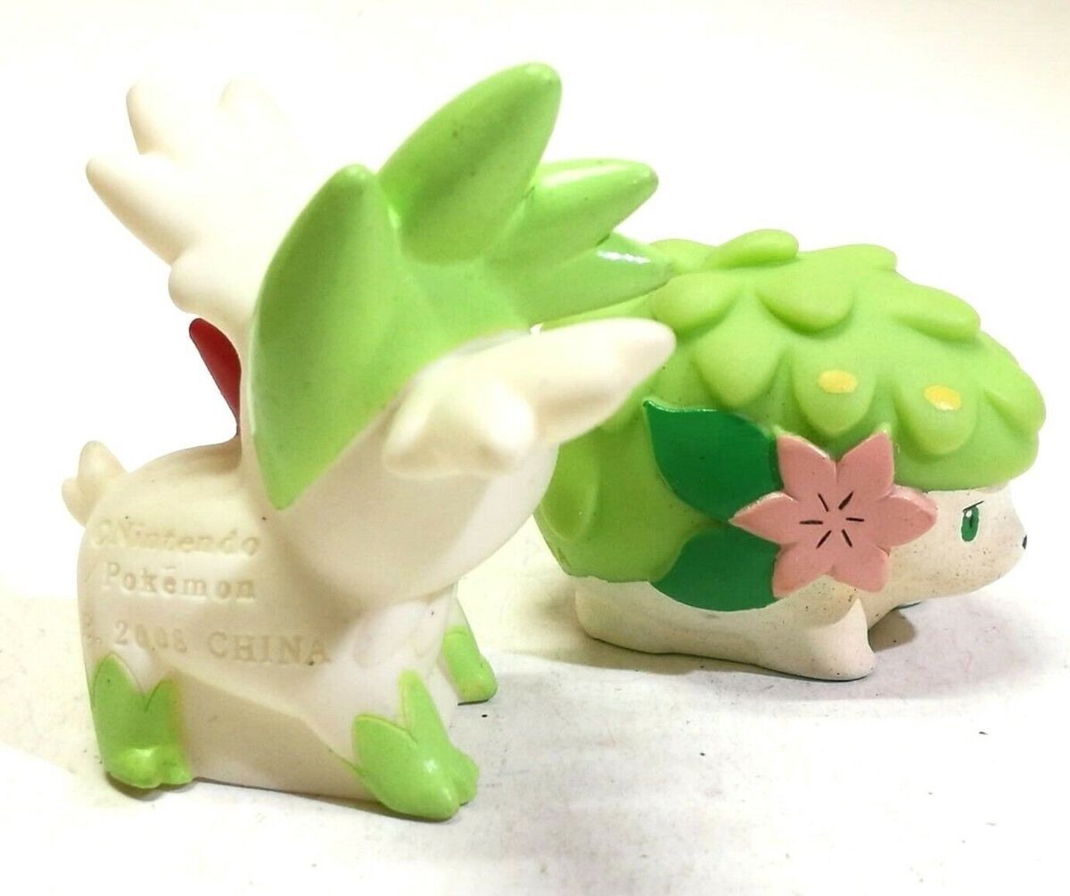 2Pcs Japan Nintendo BANDAI Pokemon Shaymin Forms Finger Puppet Figure Kid  Toy