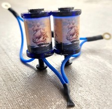 1.25" 8-32 Tattoo Machine 8 Wrap Coils Deep Blue Washers Clipper Ship Neon Blue