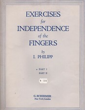 SCHIRMER "PIANO: EXERCISES FOR INDEPENDENCE OF THE FINGERS" SONGBOOK 1939