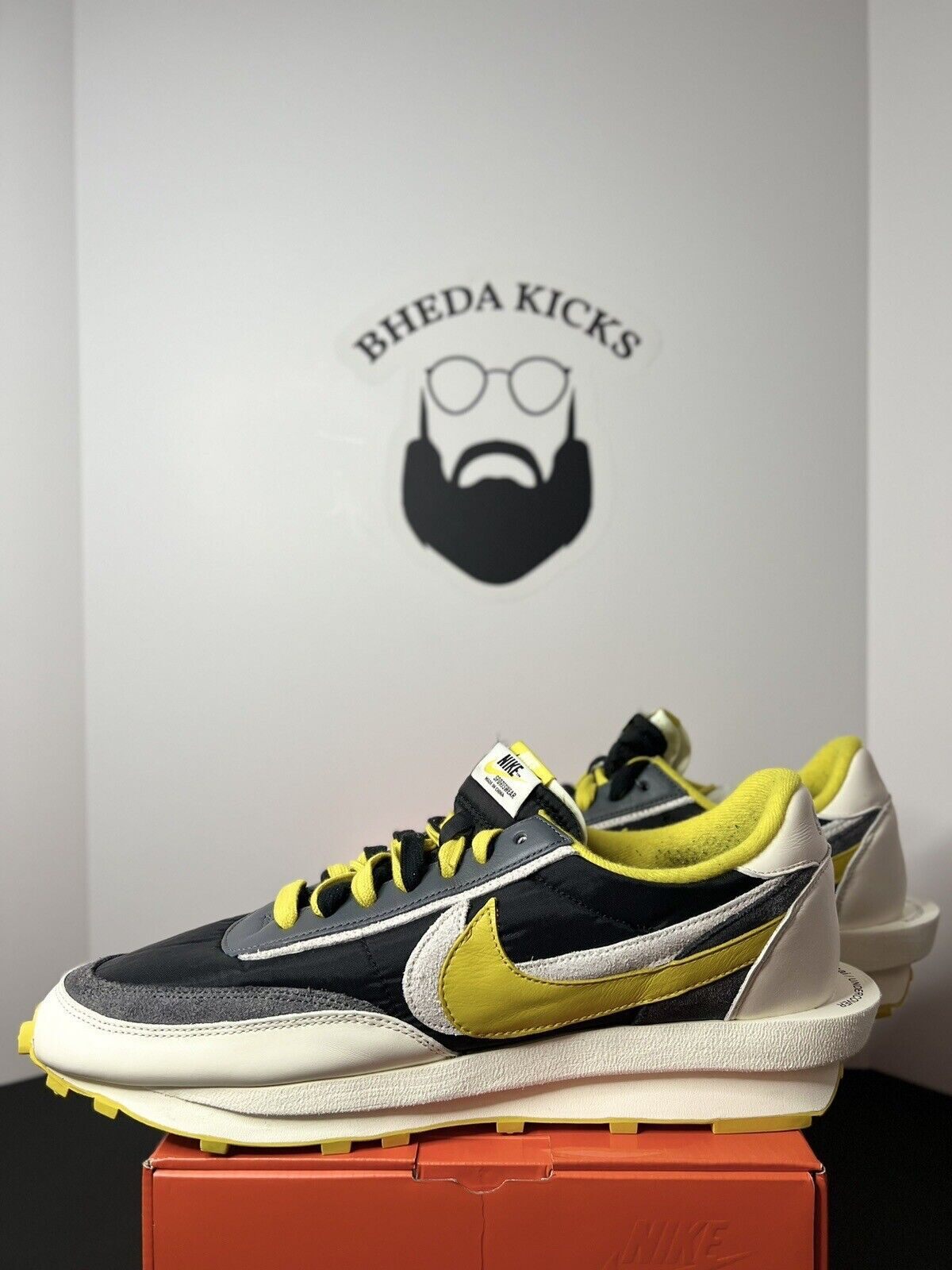 SACAI X NIKE Nike LD Waffle Sacai x UNDERCOVER Bright Citron usate Og US da uomo taglia 15