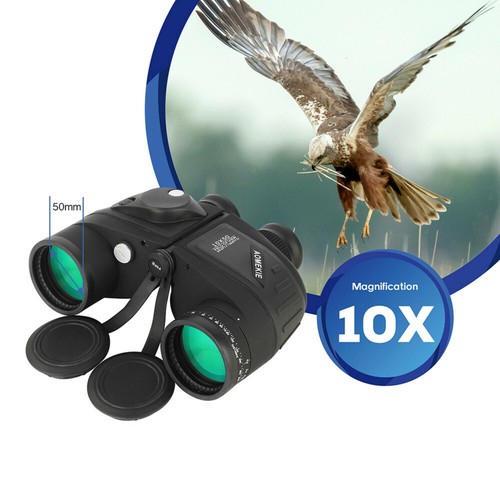 10X50 Binoculars Glimmer Night Vision Rangefinder Compass Waterproof - Picture 2 of 11