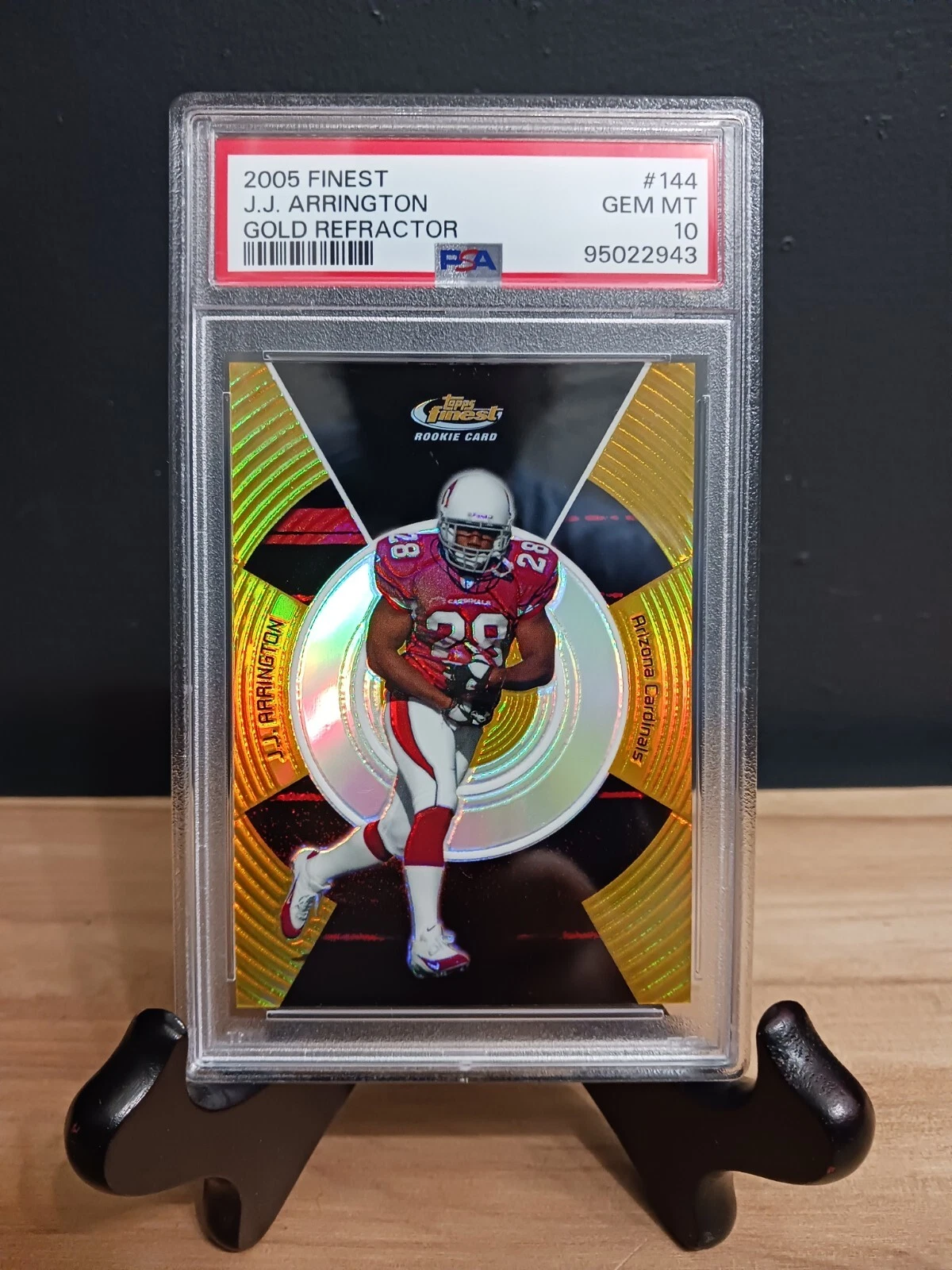 JJ Arrington Finest #144 Gold Refractor