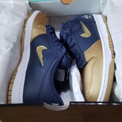 Supreme®/Nike® SB Dunk Low Style: Navy Gold Gem Size: 10.5 | eBay