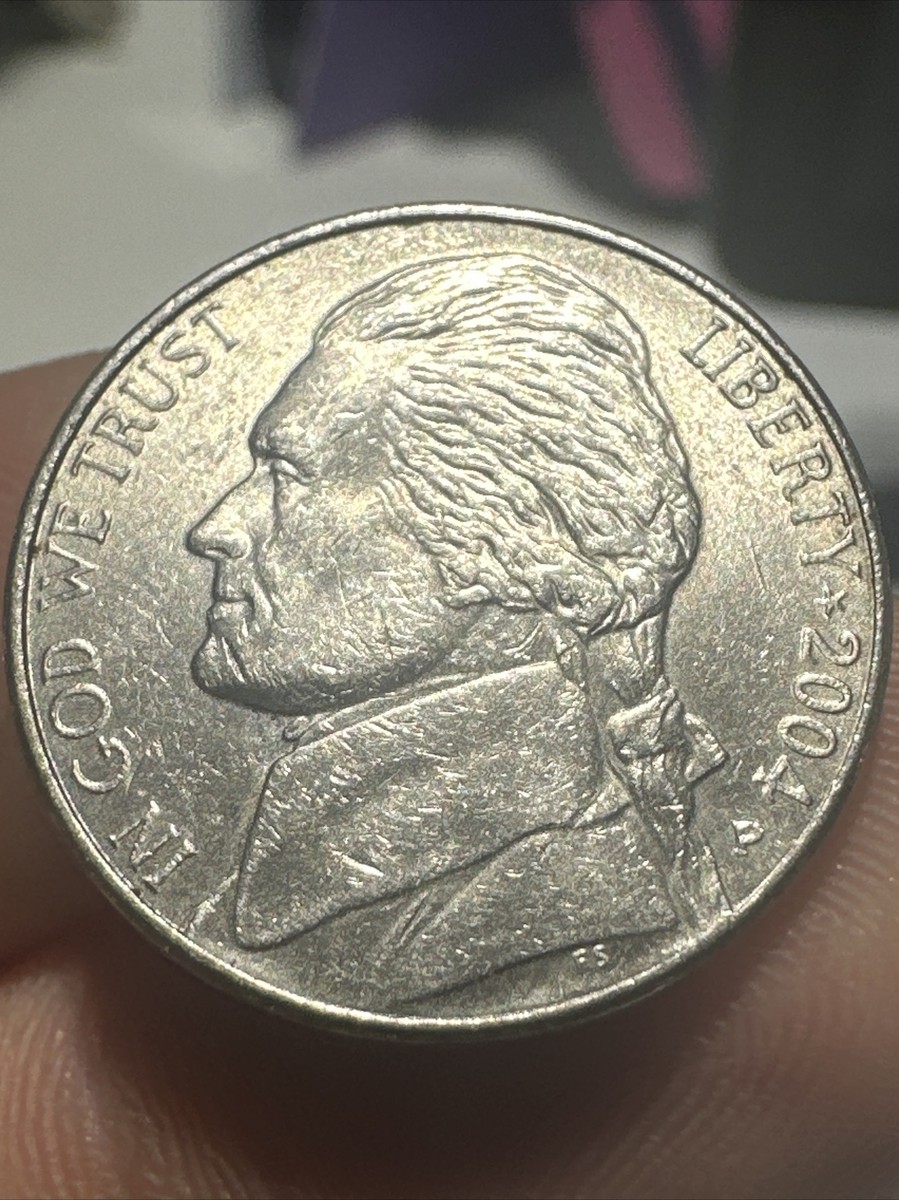 2004p Jefferson Nickel With Errors Great Condition , Li Of Liberty Touching  | eBay