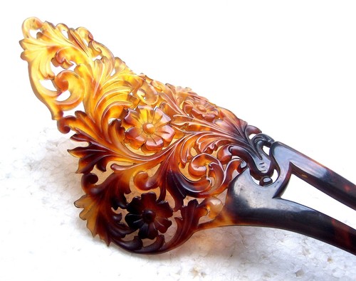 ANTIQUE HAIR COMB -  NO US IMPORT FEES - Foto 17 di 21