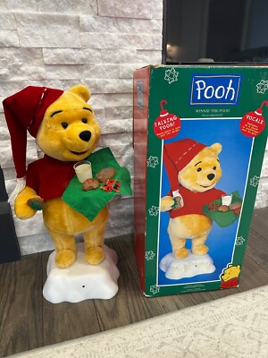 1999 Winnie The Pooh Cookies Christmas Holiday Telco 21'' Animated Talking Disney
