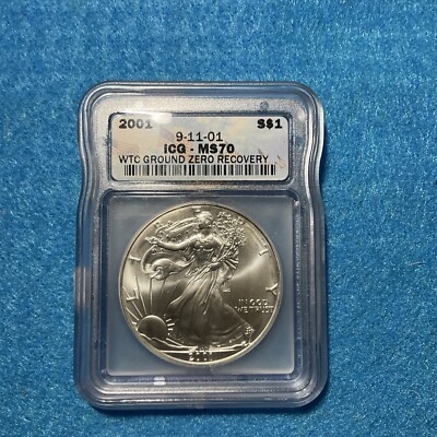 2001 9–11–01 ICG MS 70 WTC Ground Zero recovery silver egle | eBay
