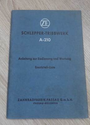 ZF Getriebe A210 Anleitung + Ersatzteilliste