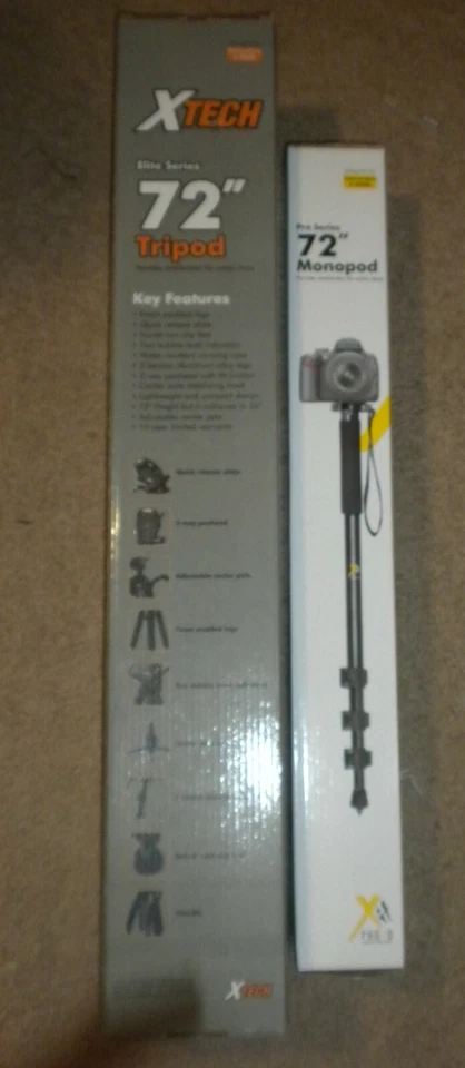 72" Elite Series Camera Tripod & 72" Pro Series Camera Monopod XTech Excellent - Image 2 of 2