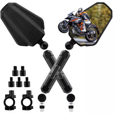 1Paar Satz Motorrad Spiegel E-geprüft 360° Klappbar Rückspiegel Universal M10 M8