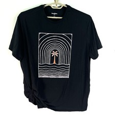 Goodfellow T-Shirt Womens XXL Black Palm Tree...