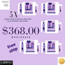 5 x Kits Cadiveu Plastica dos fios Shampoo + Condi.+ Liso Magico + primer+mask