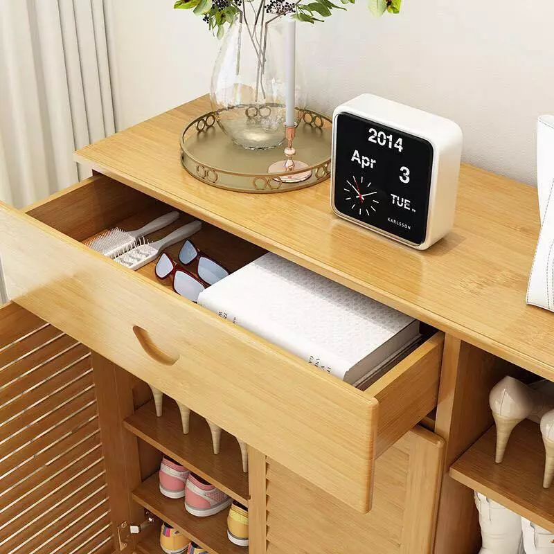 Shoe rack wooden with lock hot sale