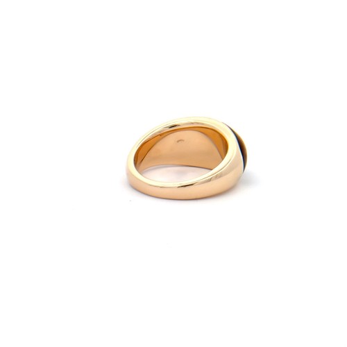 Kabana 14 Karat Yellow Gold Bronze Mother of Pearl Diamond Ring Size 6.5 - Picture 6 of 13